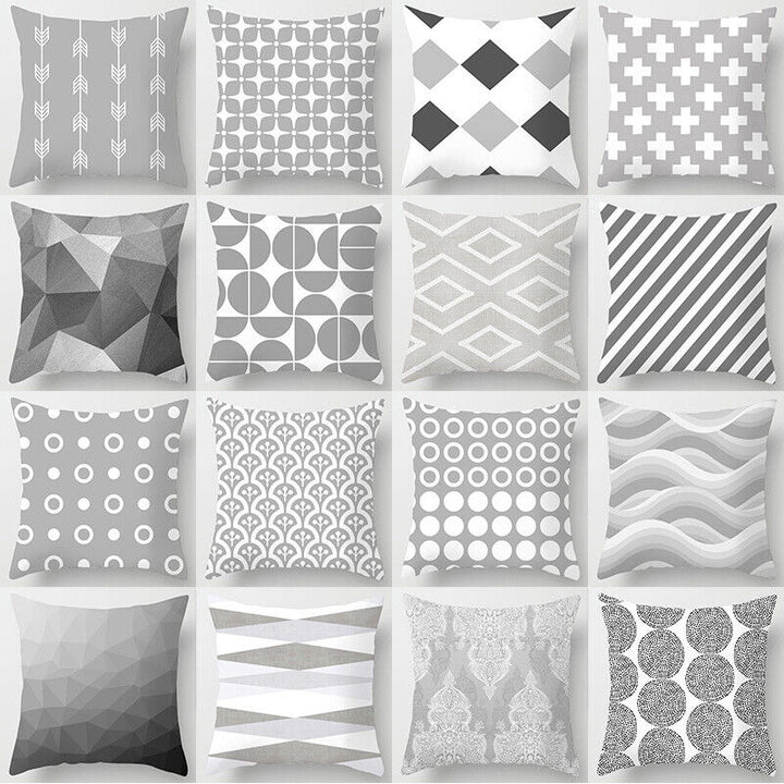 Flerfarvet Abstrakt Kunst Pude Cover i Polyester