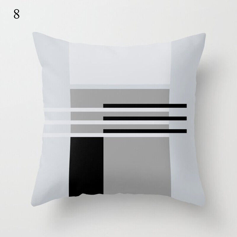 Flerfarvet Abstrakt Kunst Pude Cover i Polyester