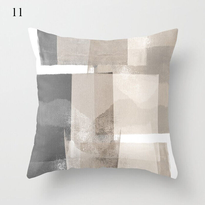 Flerfarvet Abstrakt Kunst Pude Cover i Polyester