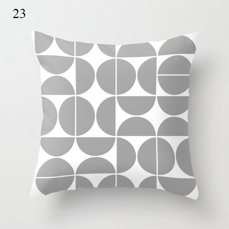 Flerfarvet Abstrakt Kunst Pude Cover i Polyester
