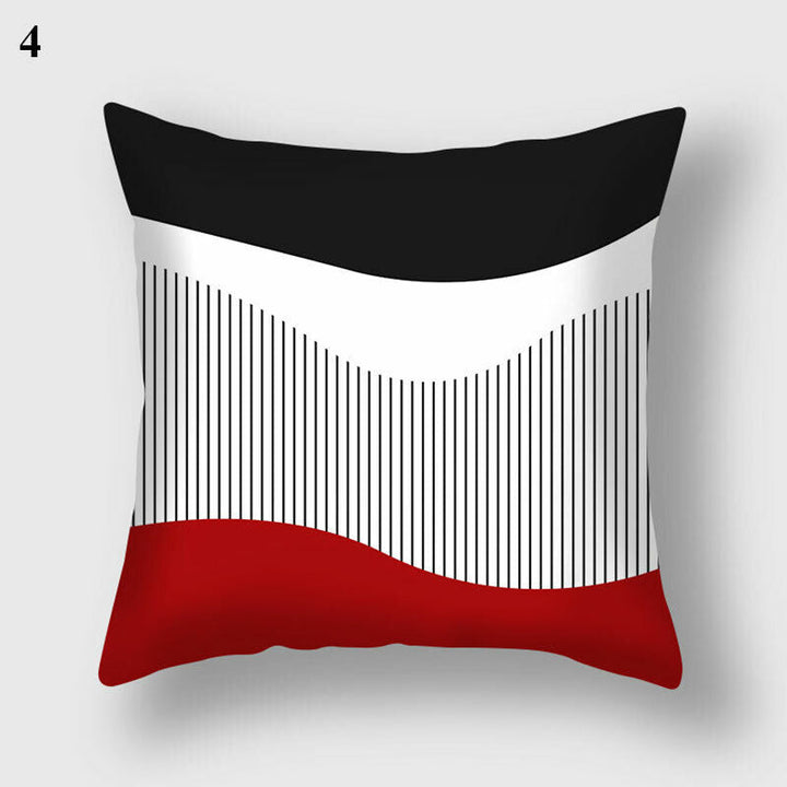Flerfarvet Abstrakt Kunst Pude Cover i Polyester