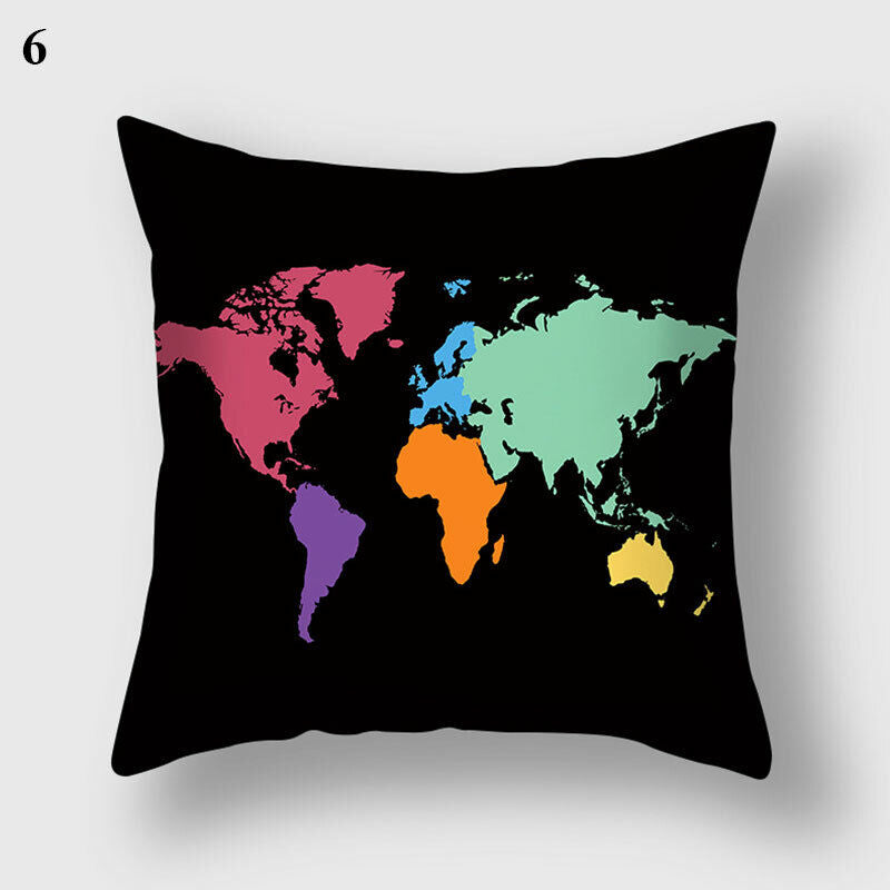 Flerfarvet Abstrakt Kunst Pude Cover i Polyester