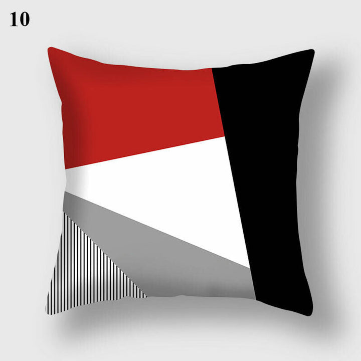 Flerfarvet Abstrakt Kunst Pude Cover i Polyester