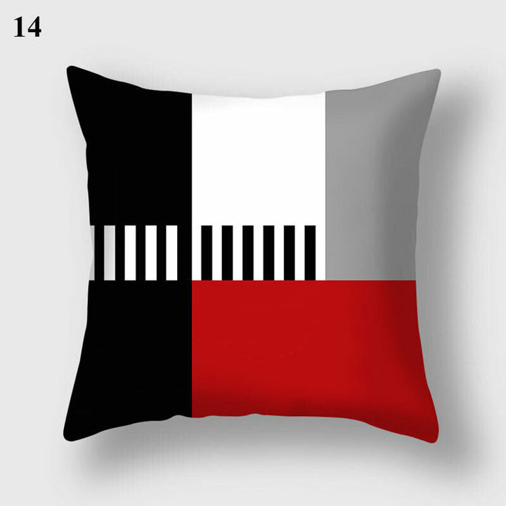 Flerfarvet Abstrakt Kunst Pude Cover i Polyester
