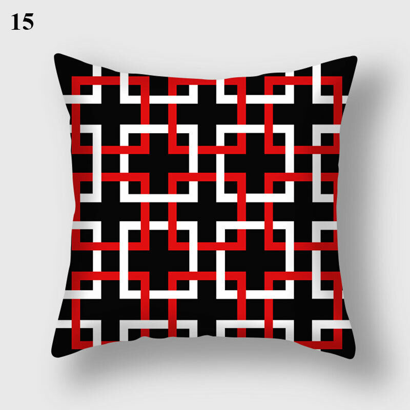 Flerfarvet Abstrakt Kunst Pude Cover i Polyester