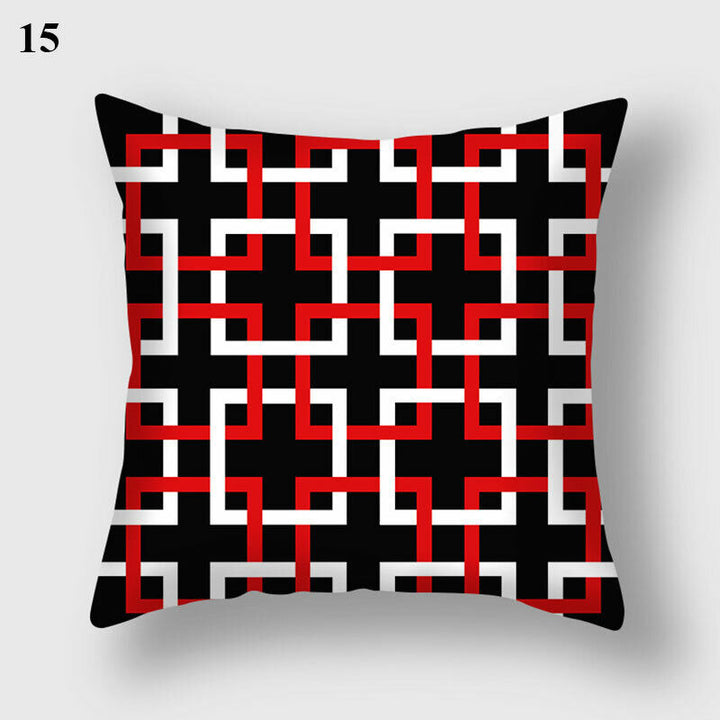 Flerfarvet Abstrakt Kunst Pude Cover i Polyester