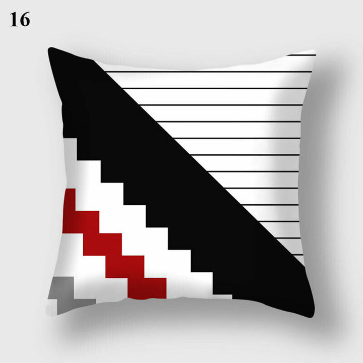 Flerfarvet Abstrakt Kunst Pude Cover i Polyester