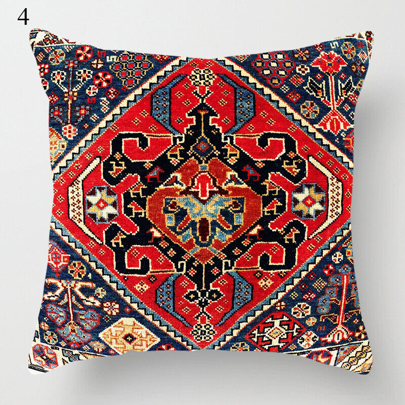 Boho Mandala Print Linnedække i Hør 18x18