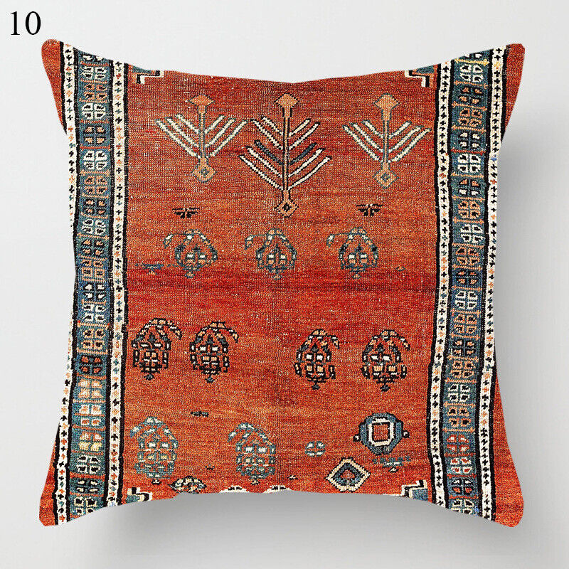 Boho Mandala Print Linnedække i Hør 18x18