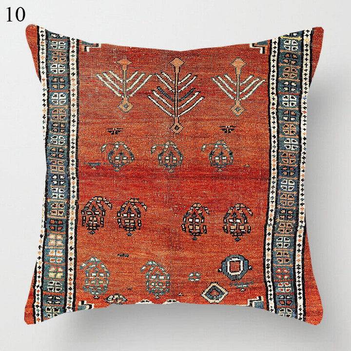 Boho Mandala Print Linnedække i Hør 18x18