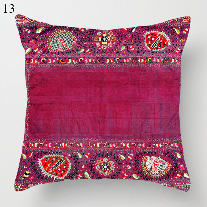 Boho Mandala Print Linnedække i Hør 18x18