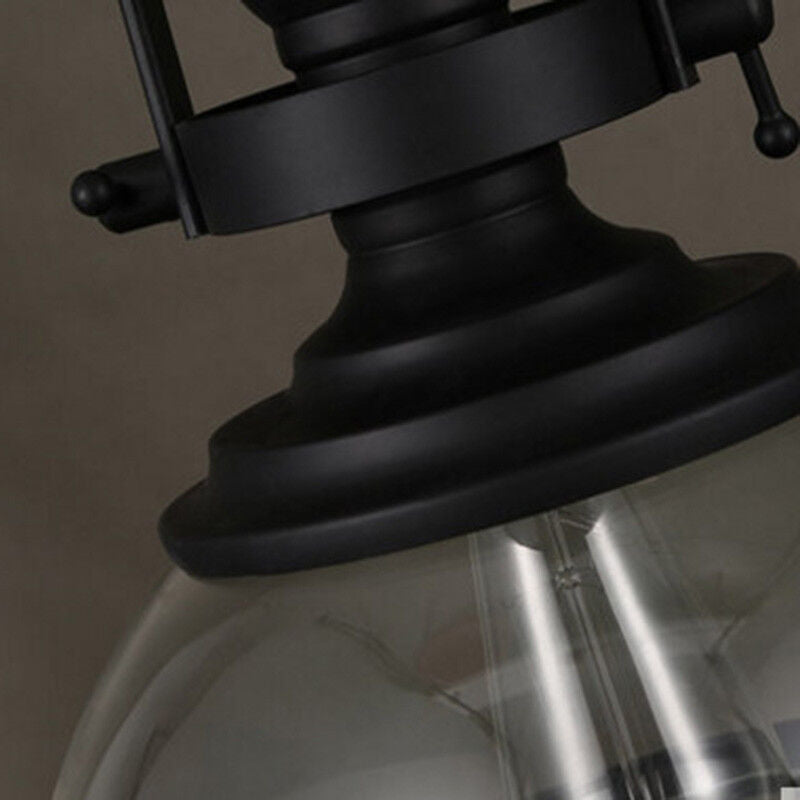 Industriel Glas Pendel Lysekrone med Skålformet Design