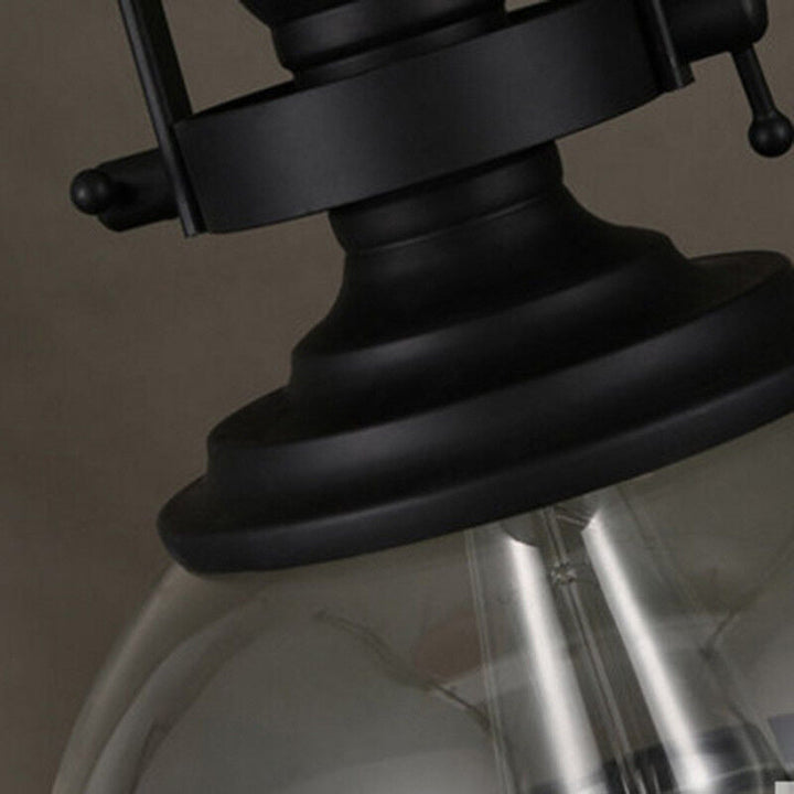 Industriel Glas Pendel Lysekrone med Skålformet Design