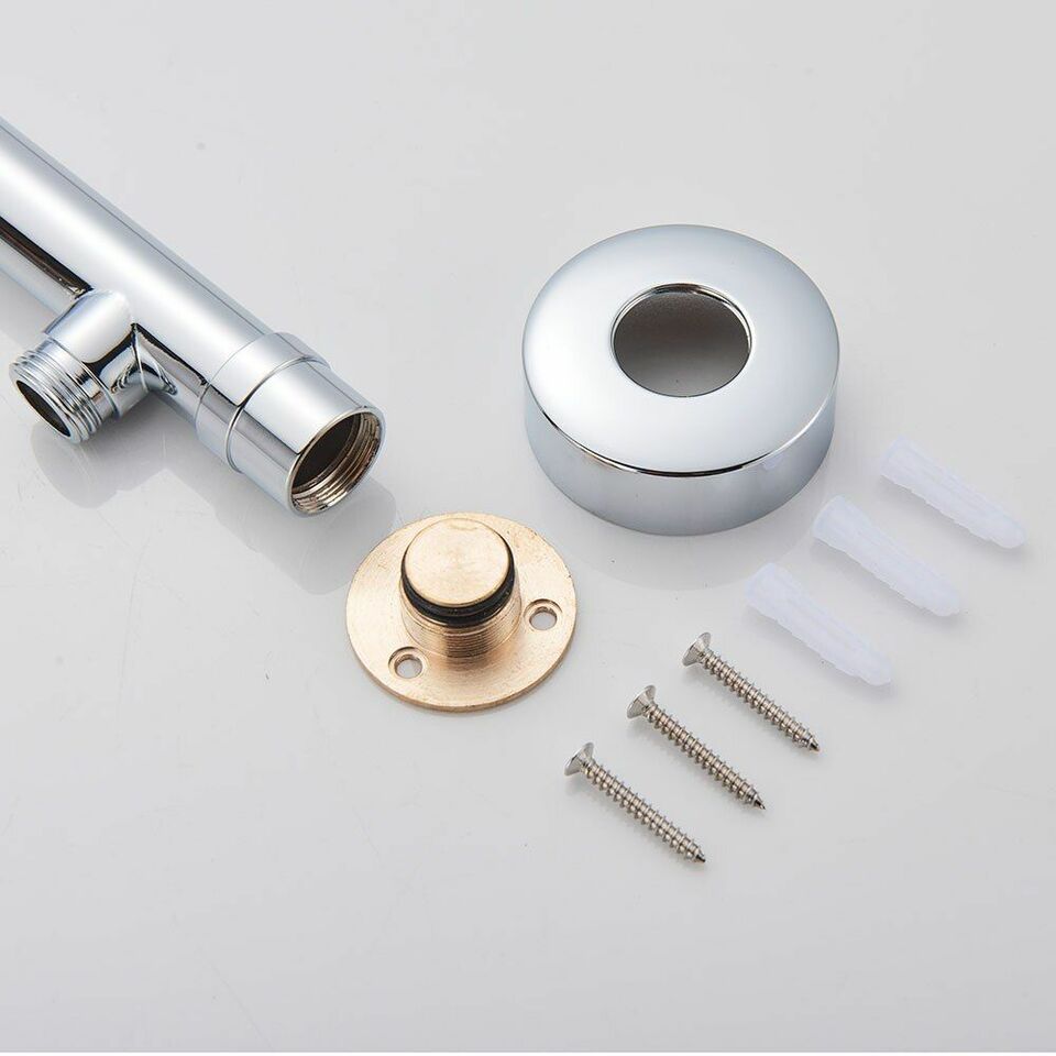 Væghængt Ultra Slim Regnbruser med Justerbar Arm og Kromfinish