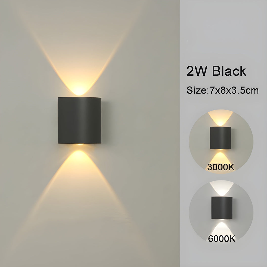 Moderne LED Væglampe med Opad- og Nedadgående Belysning