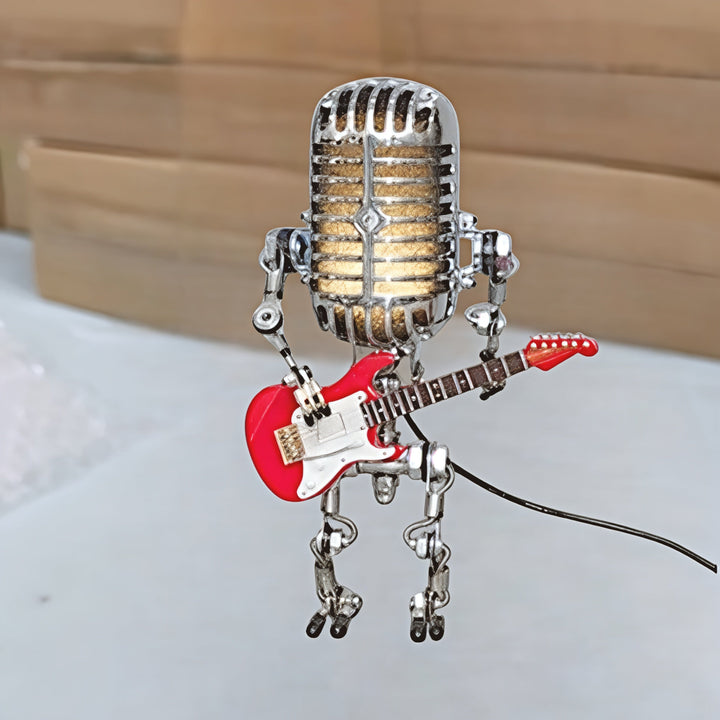 Robot Bordlampe med Dæmpbart LED Lys og Guitar Design