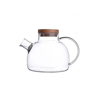 Borosilikatglas Teapot Sæt med Eg Tray og Kopper