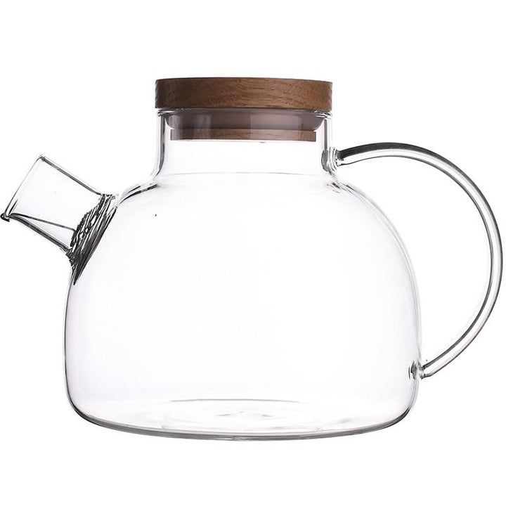 Borosilikatglas Teapot Sæt med Eg Tray og Kopper