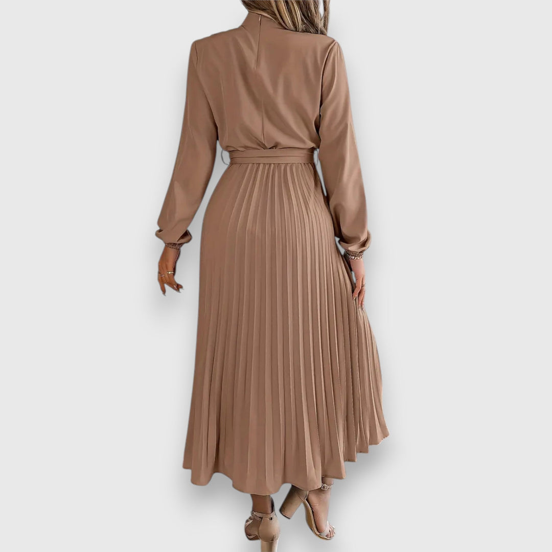 Rebecca™ | Elegant Plisseret Midi Kjole
