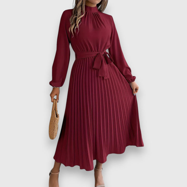 Rebecca™ | Elegant Plisseret Midi Kjole