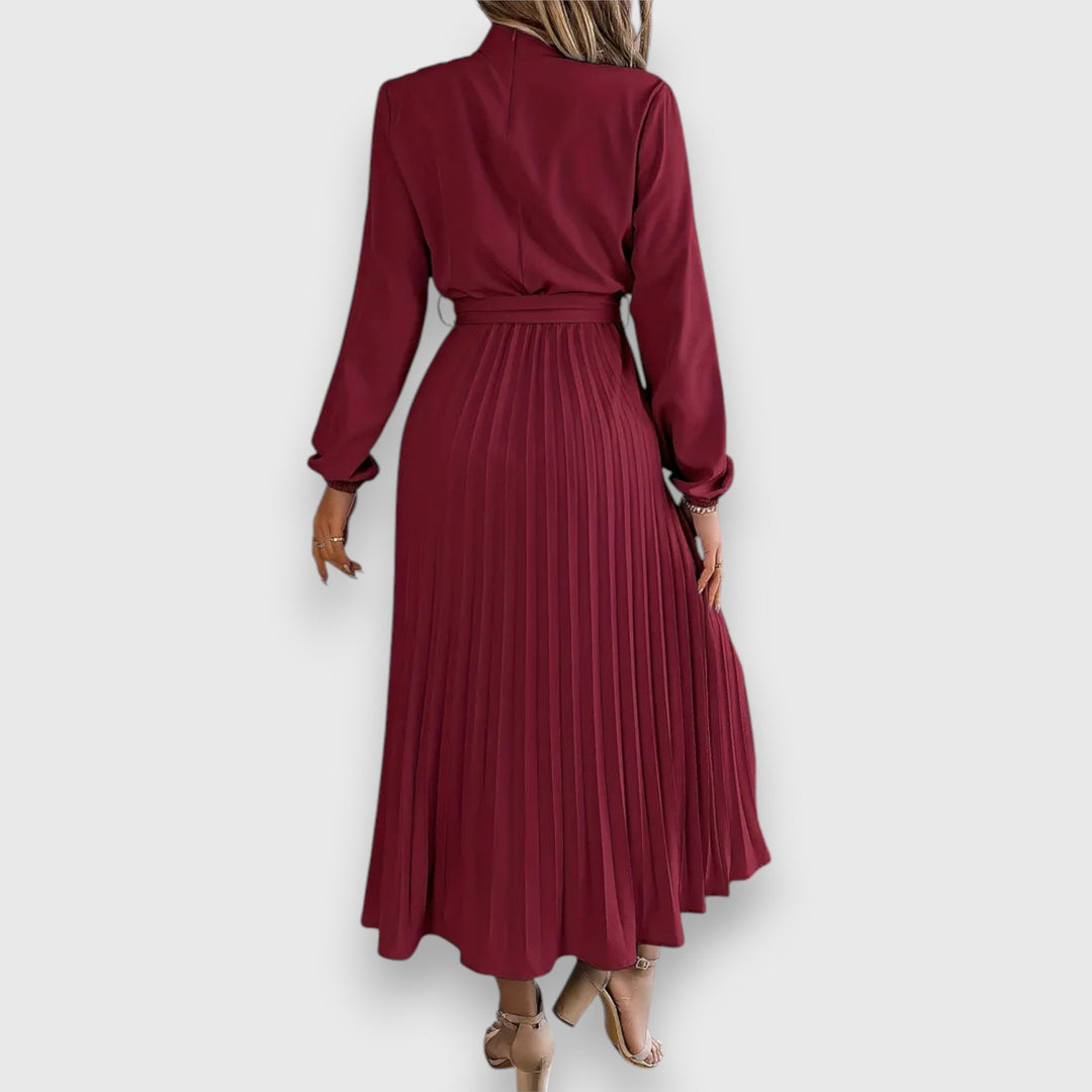 Rebecca™ | Elegant Plisseret Midi Kjole