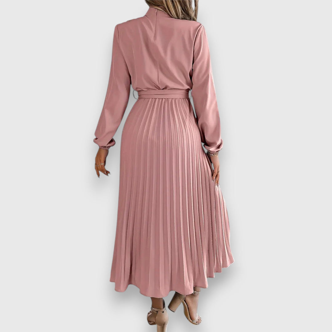 Rebecca™ | Elegant Plisseret Midi Kjole