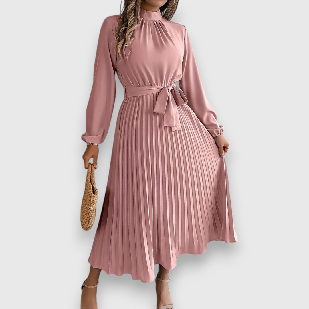 Rebecca™ | Elegant Plisseret Midi Kjole