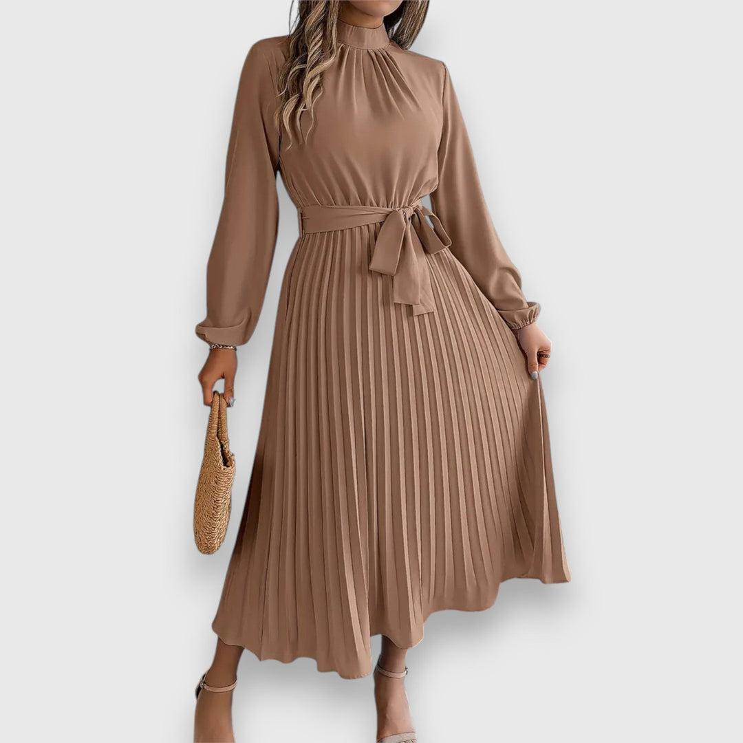 Rebecca™ | Elegant Plisseret Midi Kjole