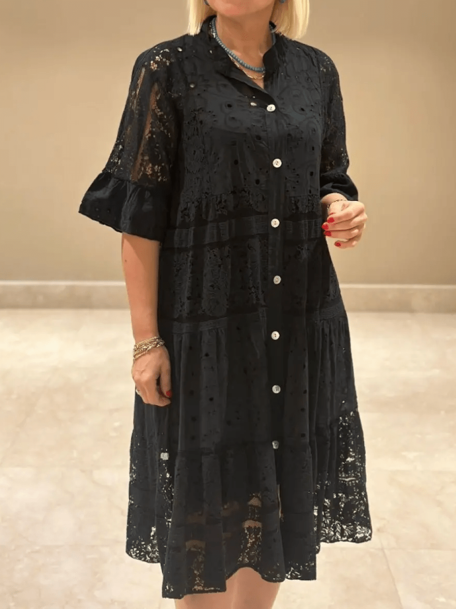 Cherylann™ | Blomstret Midi Kjole