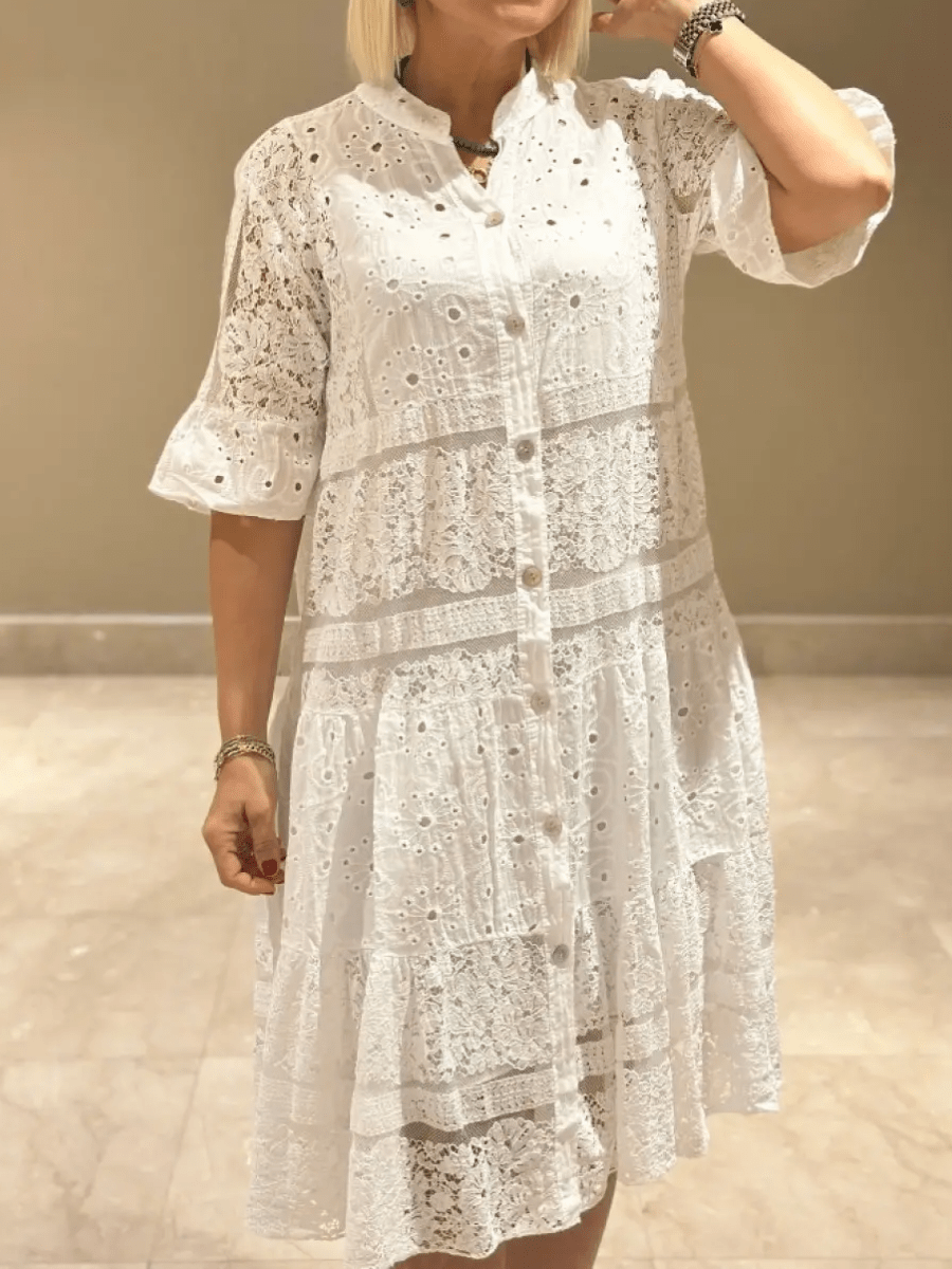 Cherylann™ | Blomstret Midi Kjole