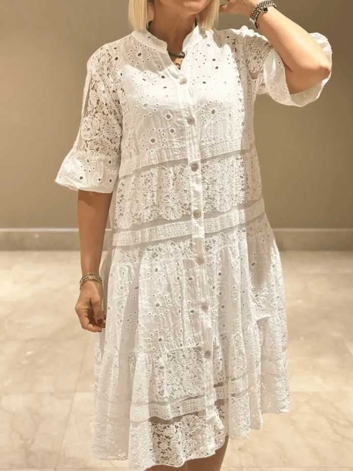 Cherylann™ | Blomstret Midi Kjole