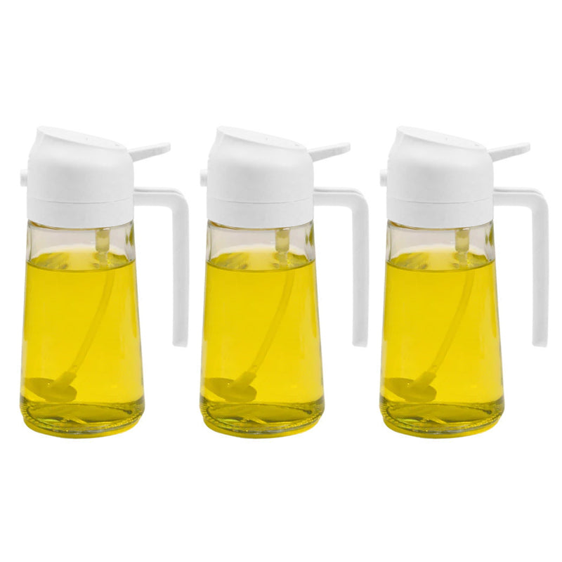 2-i-1 Glas Olie Dispenser og Sprayer med Tommelfingerpumpe