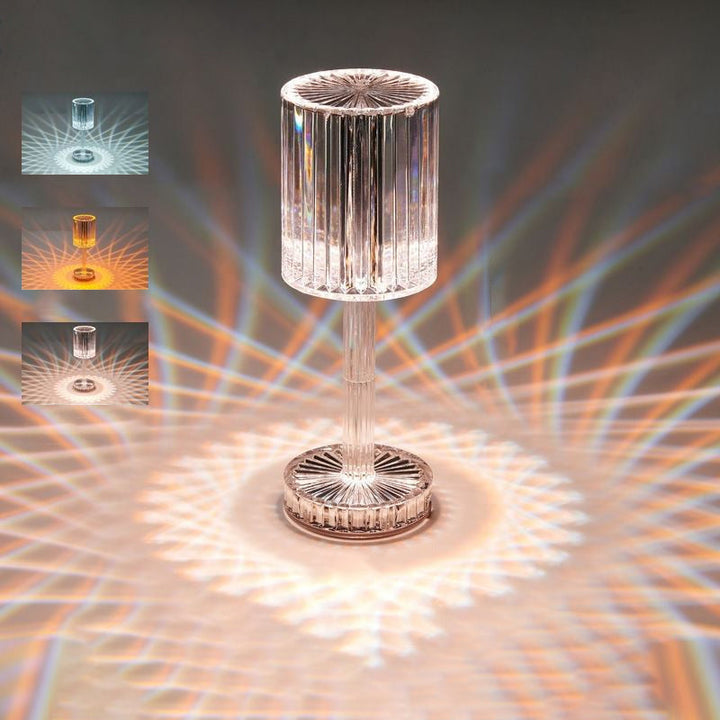 Berøringskontrol Krystal Bordlampe med RGB Lys