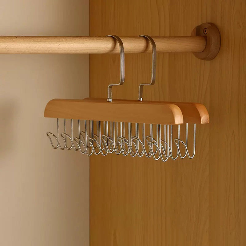360-Grad Rotations Træ Hanger med 8 Krog til Accessories
