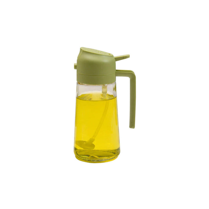 2-i-1 Glas Olie Dispenser og Sprayer med Tommelfingerpumpe