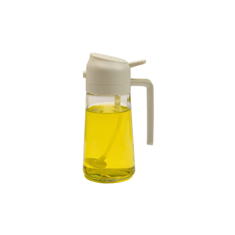 2-i-1 Glas Olie Dispenser og Sprayer med Tommelfingerpumpe