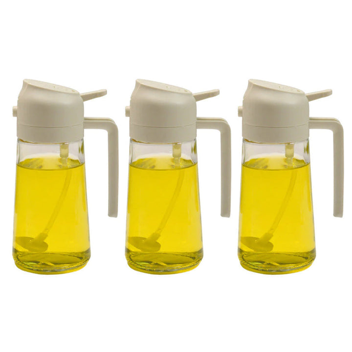 2-i-1 Glas Olie Dispenser og Sprayer med Tommelfingerpumpe