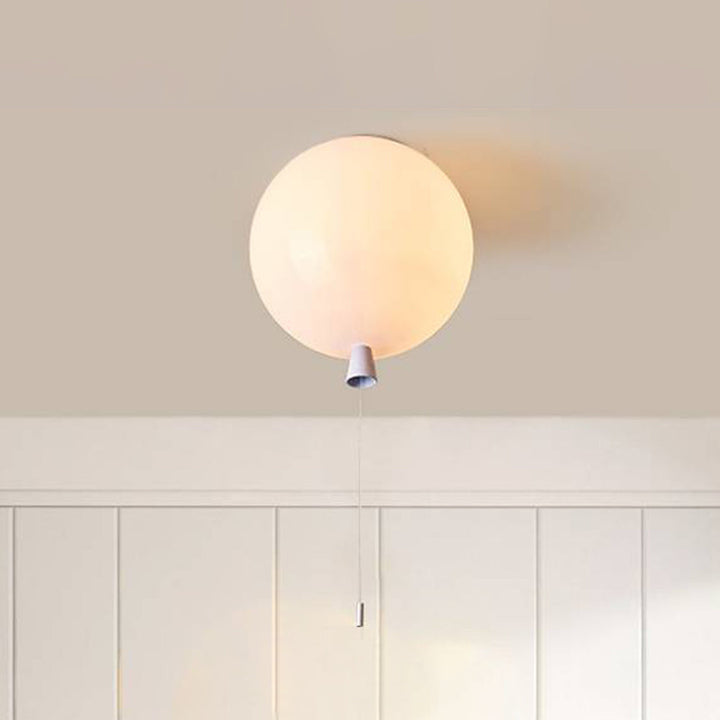 Moderne Rund LED Loftlampe i Hvid Akryl