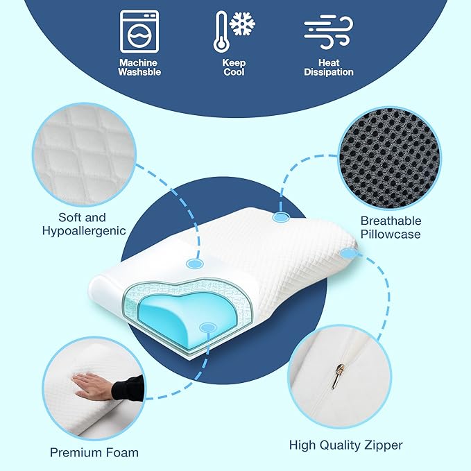 Ergonomisk Memory Foam Anti-Snorke Pude