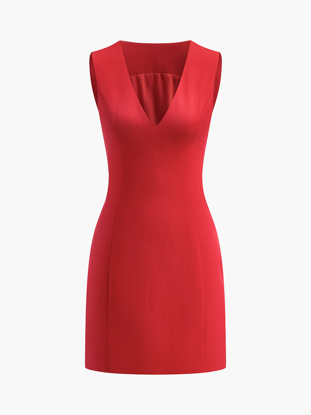 Ruby | Kvinders V-Hals Mini Kjole Uden Ærmer Fitted Sommerkjole