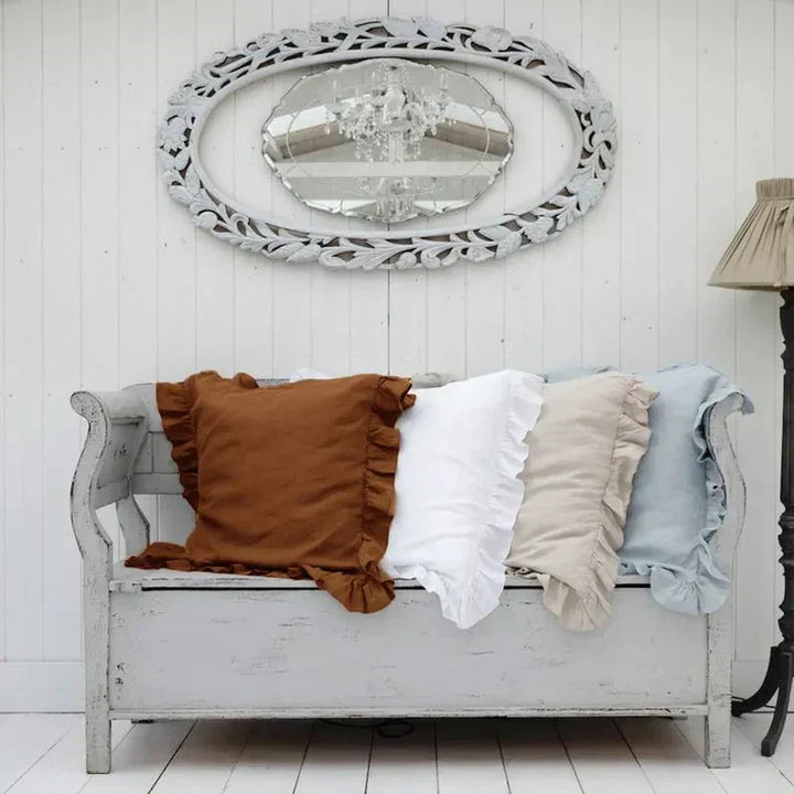 Elegant Volang Pudebetræk i 100% Linned
