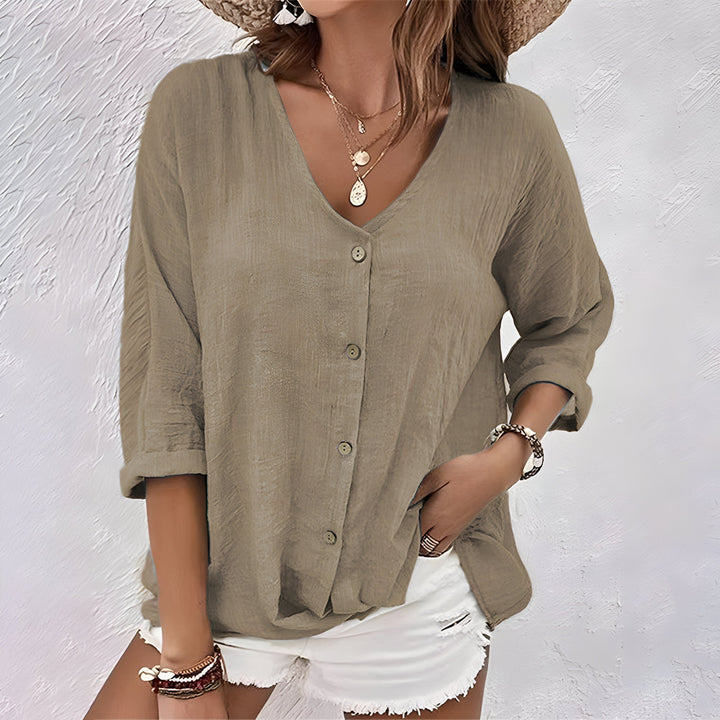 Marcia™ | Casual Knap-Op Bluse