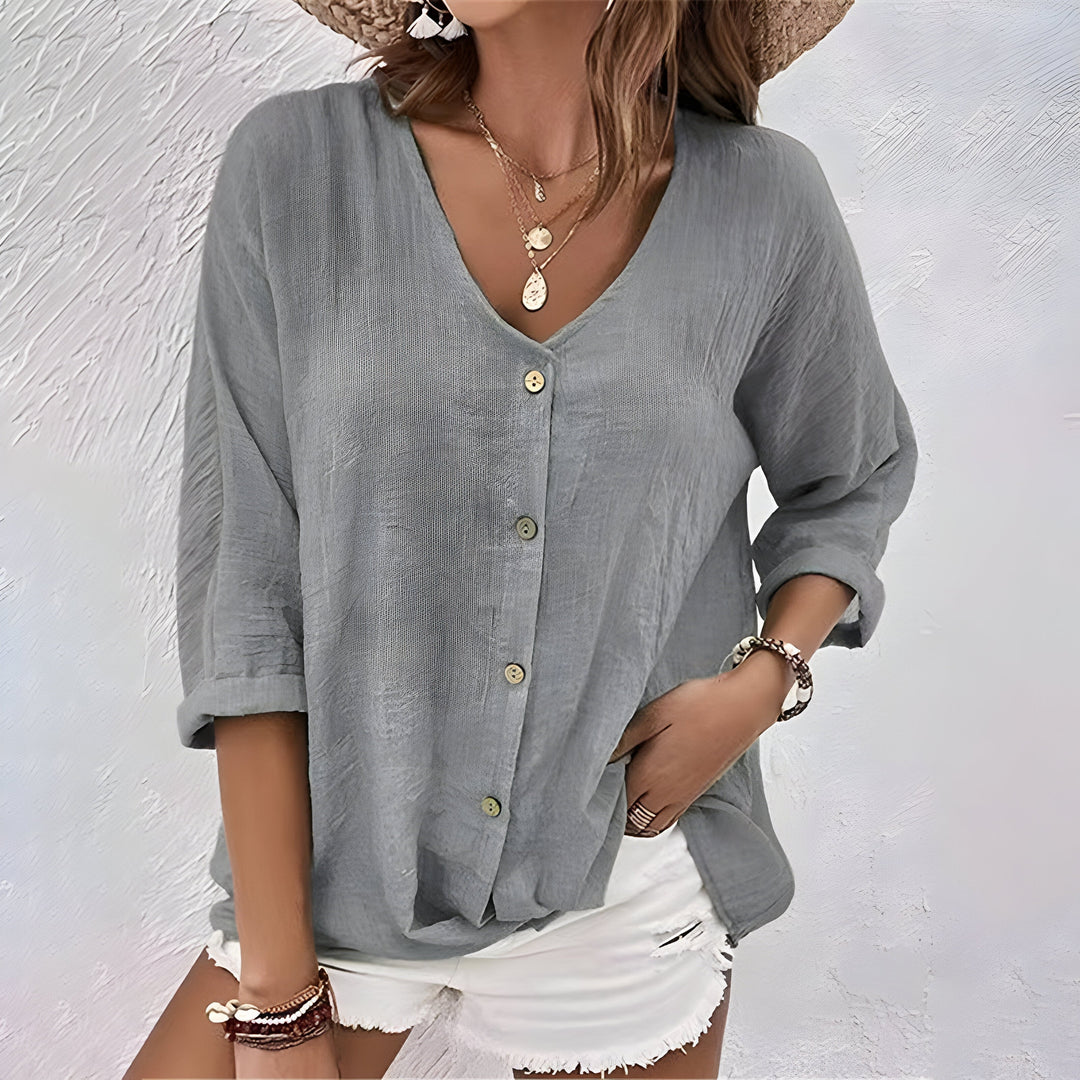Marcia™ | Casual Knap-Op Bluse