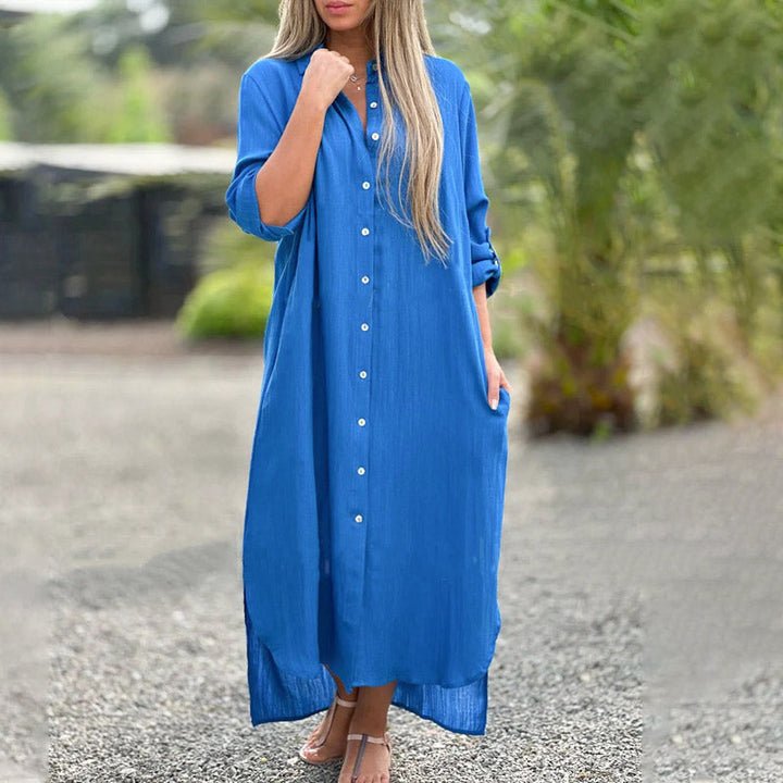 Brielle | Kvinders Casual Button-Down Maxi Skjortekjole