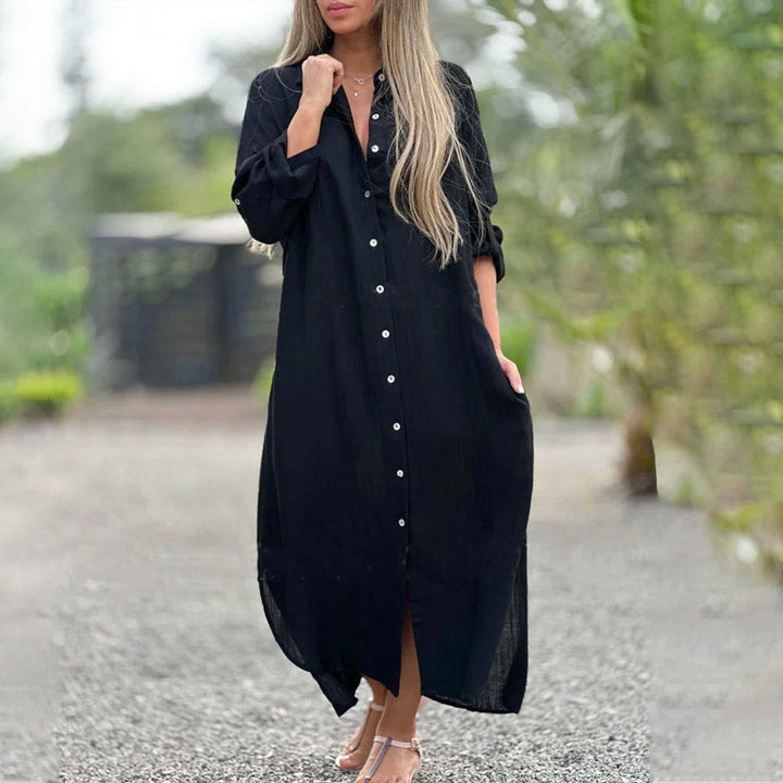 Brielle | Kvinders Casual Button-Down Maxi Skjortekjole