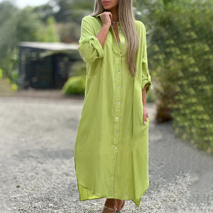 Brielle | Kvinders Casual Button-Down Maxi Skjortekjole