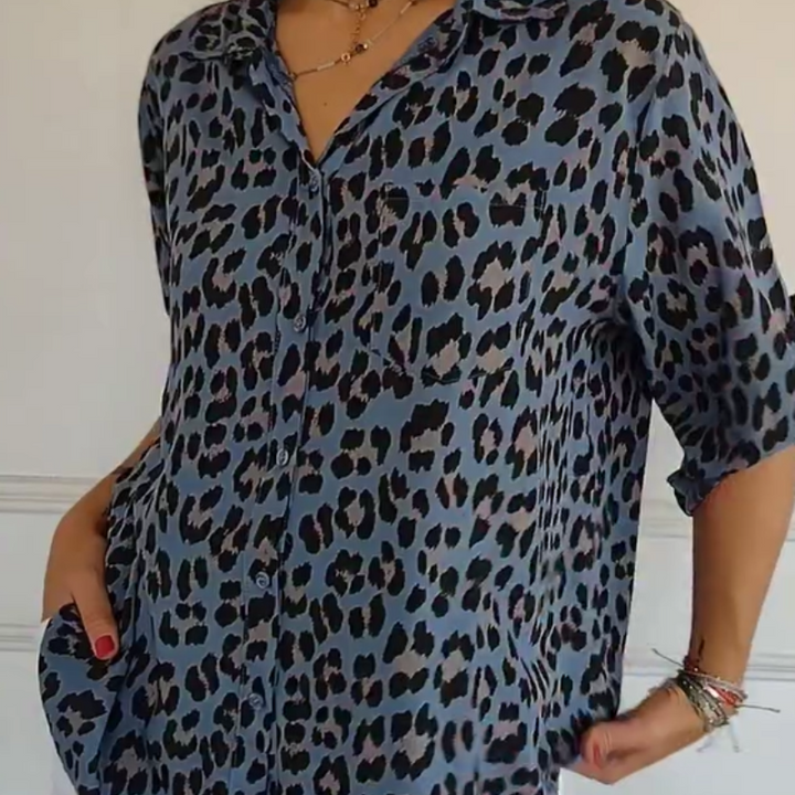 Charlene™ | Elegant Leopardprint Bluse