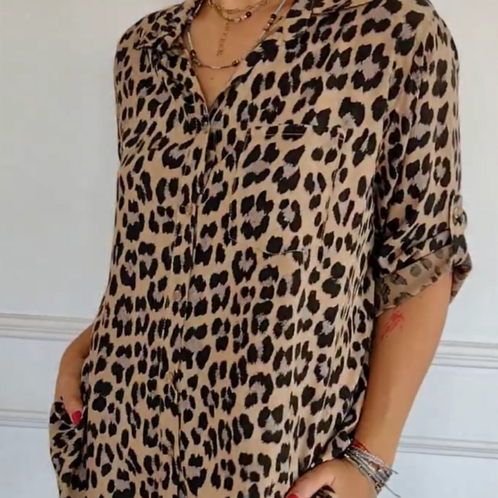 Charlene™ | Elegant Leopardprint Bluse
