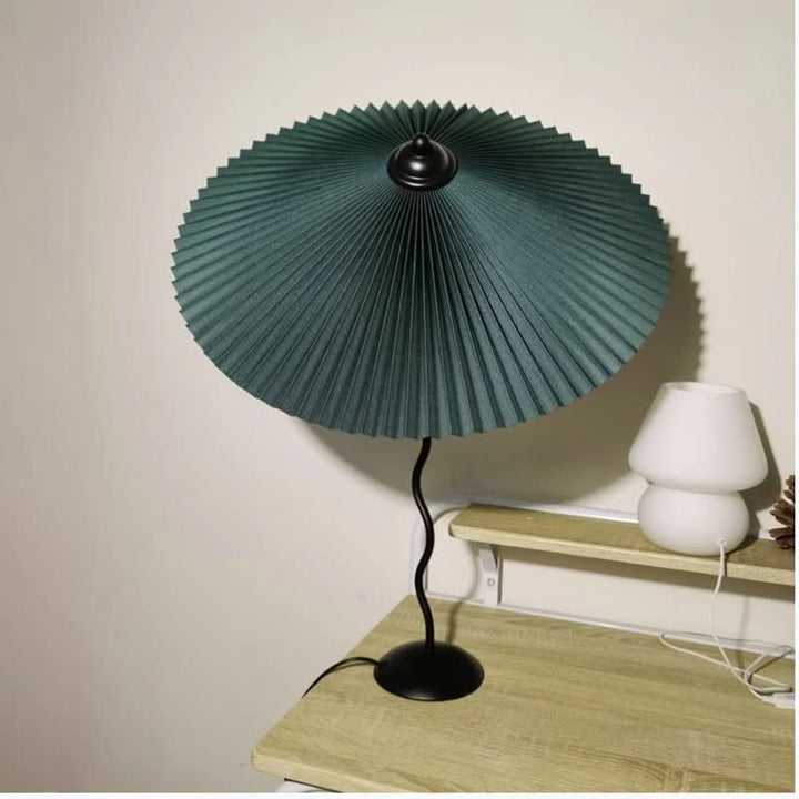 Kunstnerisk Bordlampe med Krom Finish og Snorede Design