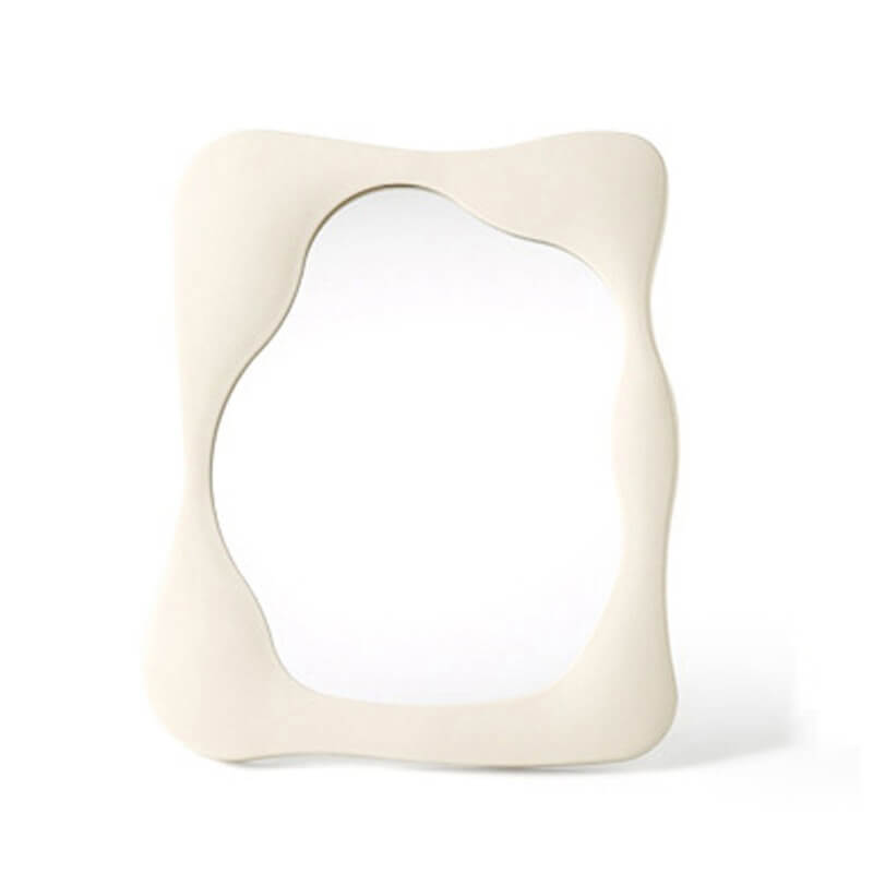 Bølgeformet Makeup Spejl med Stativ i Elegant Design